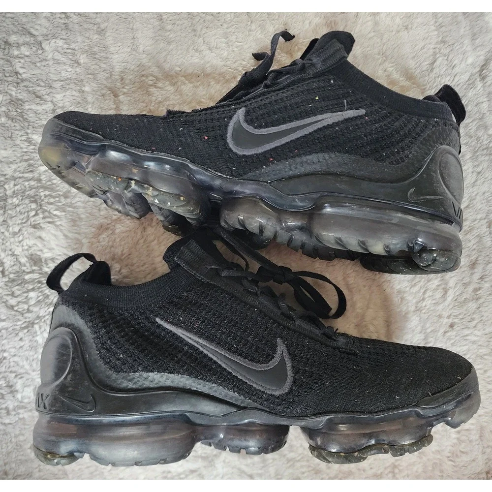 Nike Air VaporMax Black Recycled Material Youth 6.5 Mens Athletic Sneakers